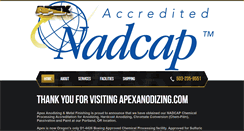 Desktop Screenshot of apexanodizing.com
